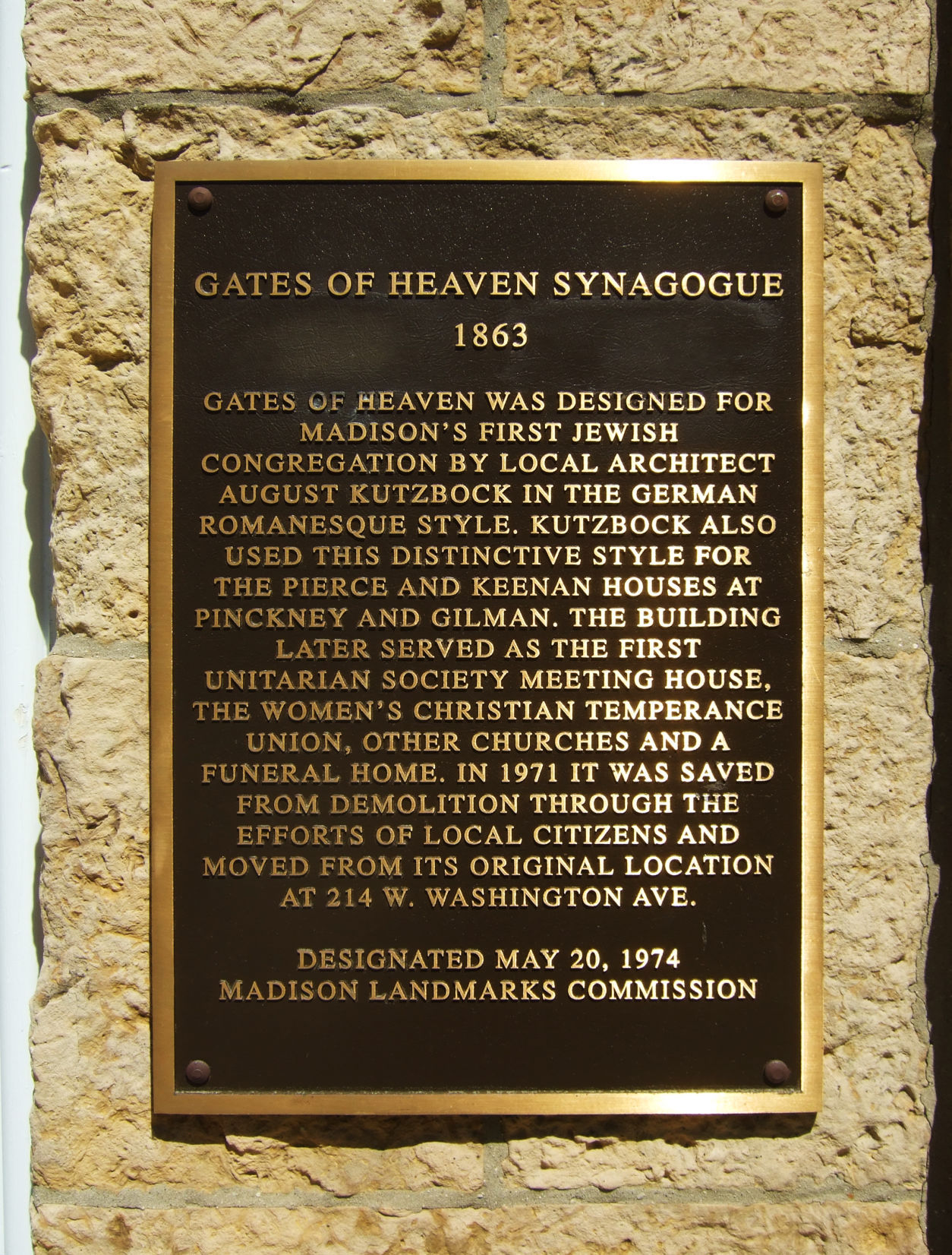 Historic plaque, 2009